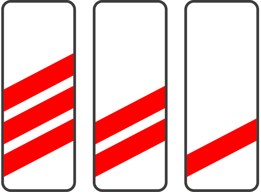 Level crossing countdown markers