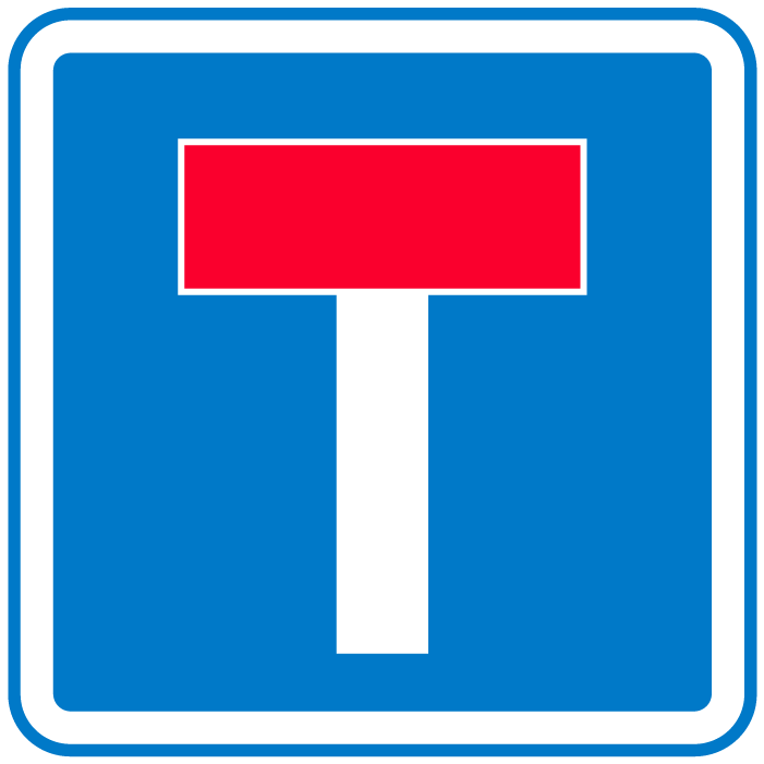 no through roads sign